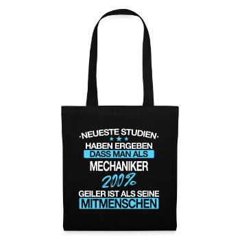 Mechaniker Werkstatt Automechaniker Auto Spruch - Stoffbeutel - Schwarz - Vorne