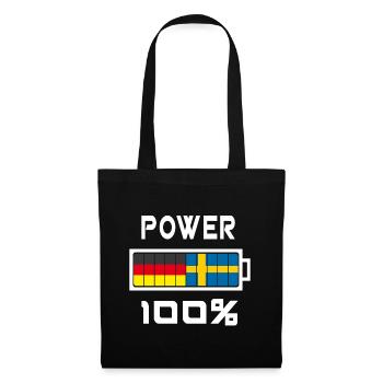 Allemagne et Suède Power 100% - Sac en tissu - noir - Devant