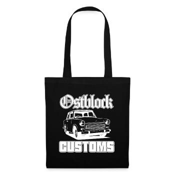 Trabi Trabbi Ostblock Customs DDR Auto - Stoffbeutel - Schwarz - Vorne