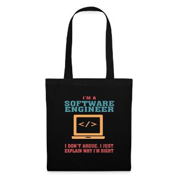Lustiges Software Engineering Zitat für Software Engi - Stoffbeutel - Schwarz - Vorne