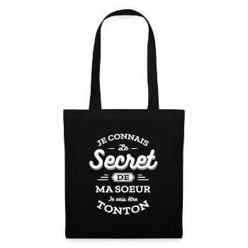 FUTUR TONTON - JE VAIS ETRE TONTON - Sac en tissu - noir - Devant
