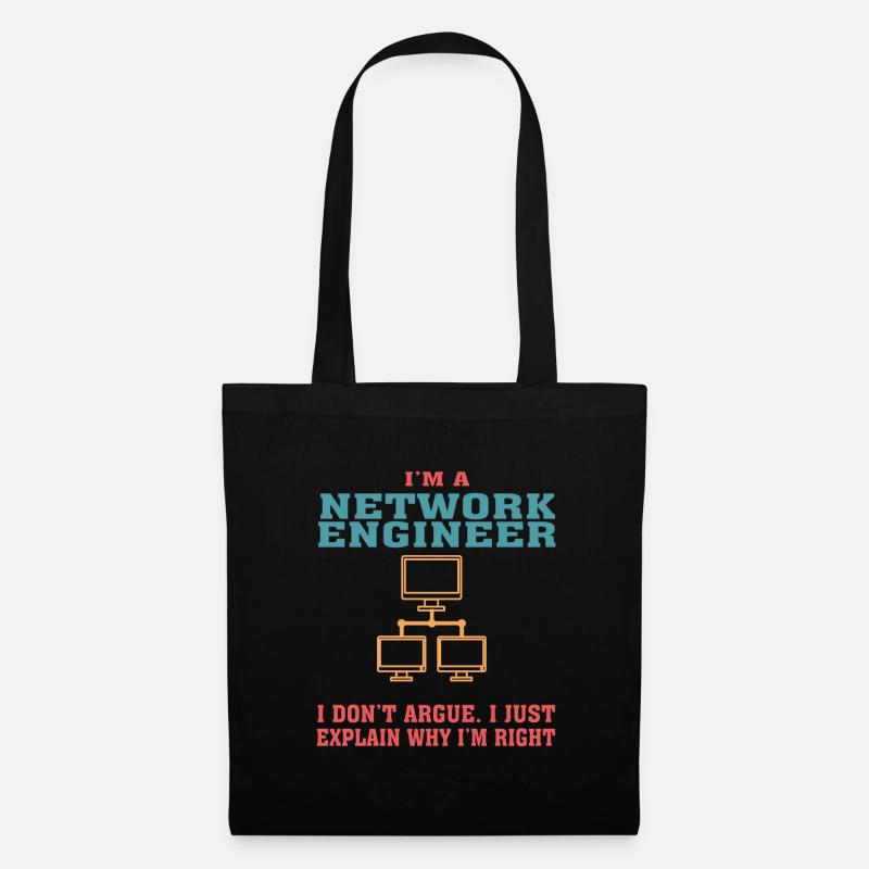 Funny Network Engineering Quote for Network Engine - Tote Bag - black