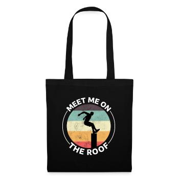 Parkour Free Running Runner Traceur Drôle de drôle de dicton - Sac en tissu - noir - Devant