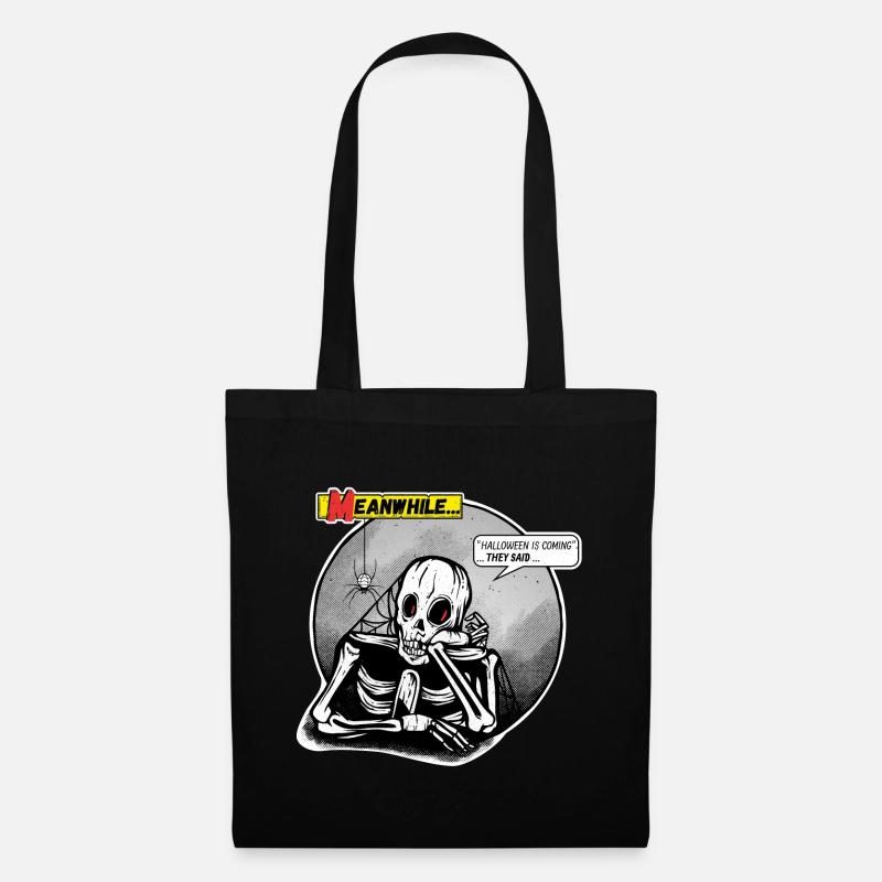Halloween is coming they said Skelett Horror Comic - Stoffbeutel - Schwarz