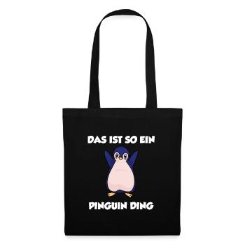 Pinguin - Stoffbeutel - Schwarz - Vorne