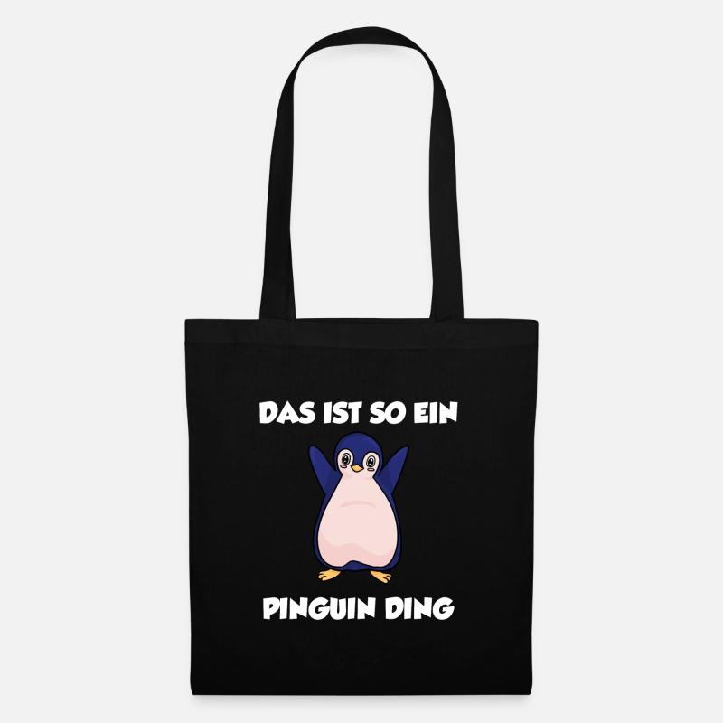 Pinguin - Stoffbeutel - Schwarz