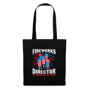 Directeur de Feux d’artifice si je vous cours - Sac en tissu - noir - Devant