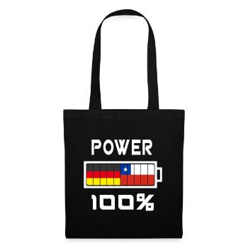 Deutschland und Chile Power 100% - Stoffbeutel - Schwarz - Vorne