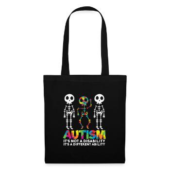 L’autisme n’est pas un squelette de handicap - Sac en tissu - noir - Devant