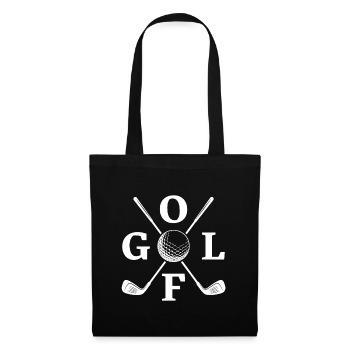 golf golfeur t-shirt golf - Sac en tissu - noir - Devant