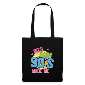80s bébé 90s m’a fait j’aime les années 80 90s - Sac en tissu - noir - Devant