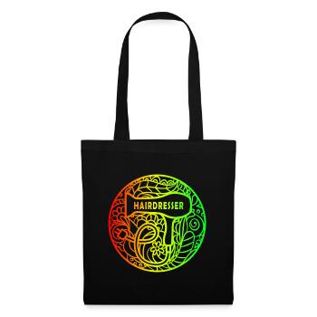 Friseur Regenbogen Design - Stoffbeutel - Schwarz - Vorne