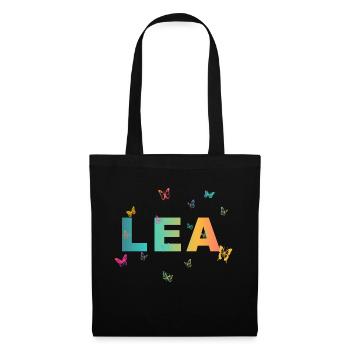 Lea - Beautiful name with butterflies, girls - Tote Bag - black - Front