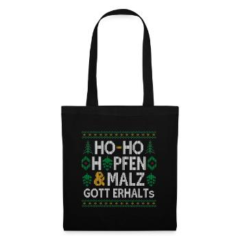 HO-HO HOPFEN UND MALZ GOTT ERHALTS WEIHNACHTSPULLI - Stoffbeutel - Schwarz - Vorne