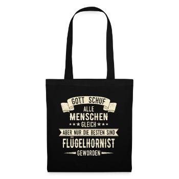 Flügelhornist Flügelhorn Horn Instrument Spruch - Stoffbeutel - Schwarz - Vorne