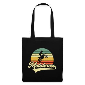 Motocross Retro Vintage - Stoffbeutel - Schwarz - Vorne