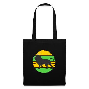 löwe Reggae Jamaika - Stoffbeutel - Schwarz - Vorne