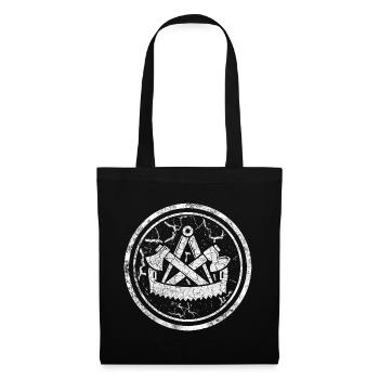 Signes de corporation Charpentier Rond dans le look used - Sac en tissu - noir - Devant