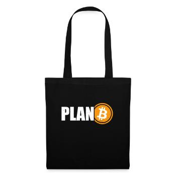 Bitcoin Plan B cryptomonnaie Blockchain Cadeau - Sac en tissu - noir - Devant