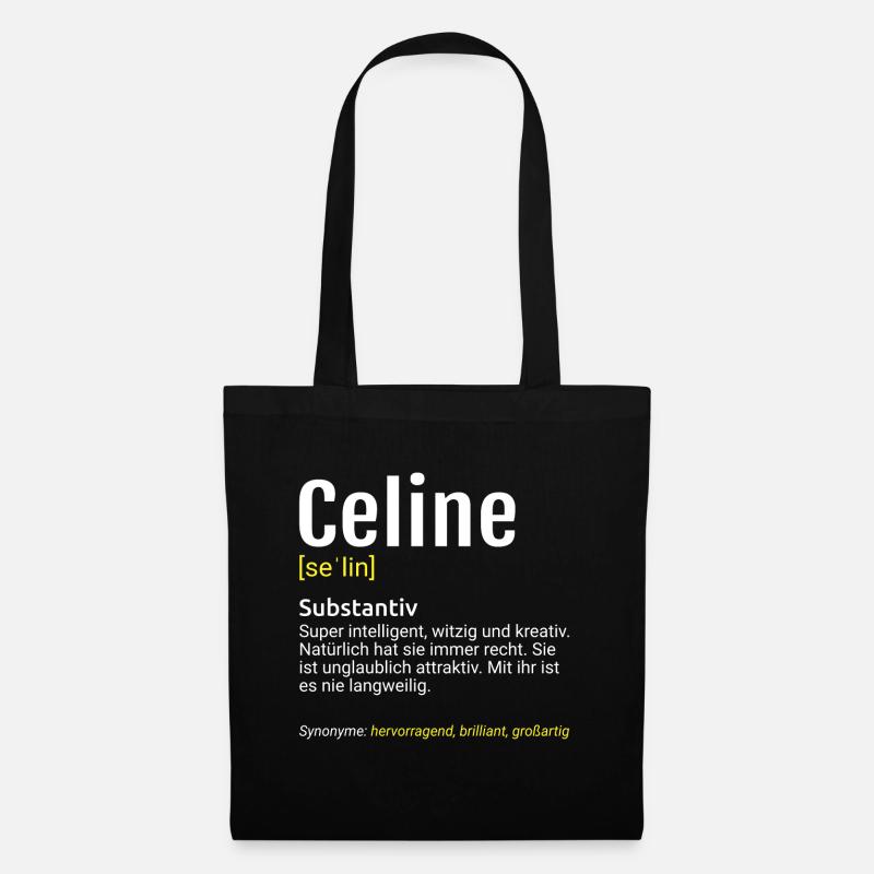 Celine Name Definition - Stoffbeutel - Schwarz