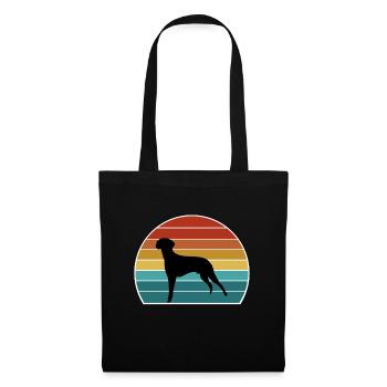 Braque Francais Dog Silhouette Vintage Sunset for - Tote Bag - black - Front