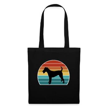 Irish Terrier Dog Silhouette Vintage Sunset for Do - Tote Bag - black - Front