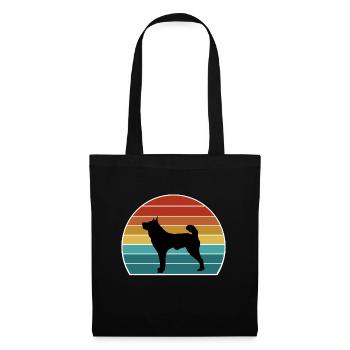 Karelian Bear Dog Silhouette Vintage Sunset for Do - Tote Bag - black - Front