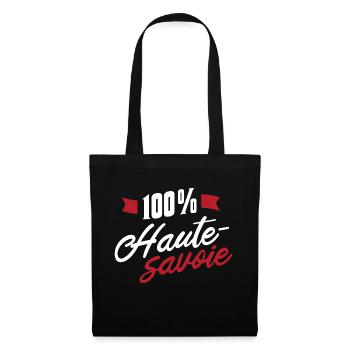 100% Haute savoie Cadeau humour personnalisé - Sac en tissu - noir - Devant