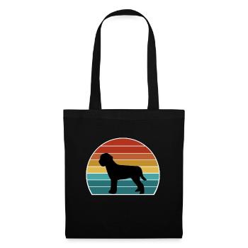 Lagotto Romagnolo Dog Silhouette Vintage Sunset fo - Tote Bag - black - Front