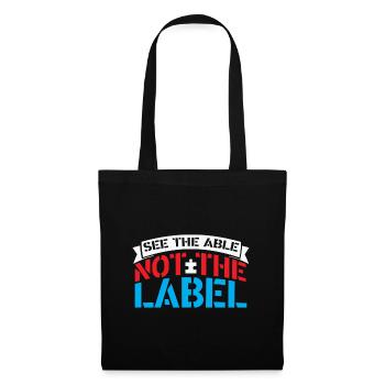 Autisme Voir le Capable Pas Le Lable - Sac en tissu - noir - Devant