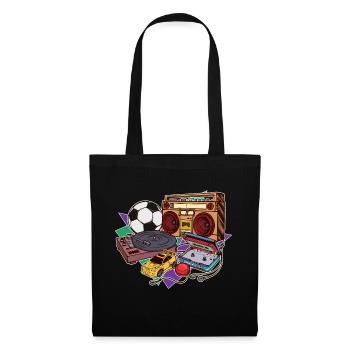 Retro Vintage Old School Style - Stoffbeutel - Schwarz - Vorne