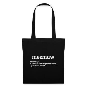 Meemaw Defination Mother’s Day - Tote Bag - black - Front