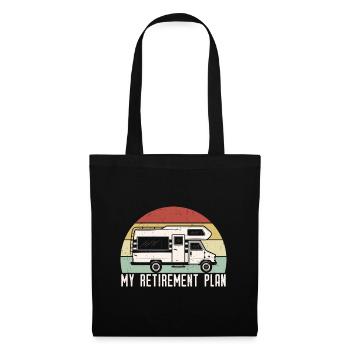 Mein Ruhestandsplan Fun RV Camping - Stoffbeutel - Schwarz - Vorne