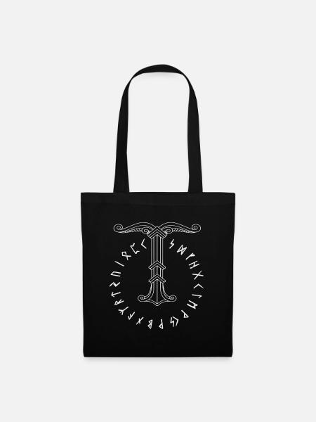 Irminsul Wikinger-Symbol - Stoffbeutel - Schwarz