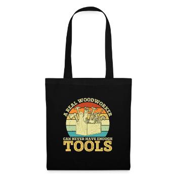 A Real Woodworker Woodworking Tools - Tote Bag - black - Front