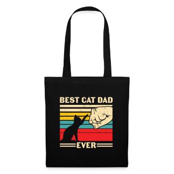 Best Cat Dad Ever Funny Cat Father Day - Tote Bag - black - Front