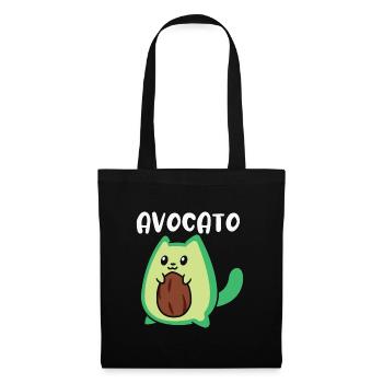 Avocato Lustige Avocado Liebhaber Katze - Stoffbeutel - Schwarz - Vorne