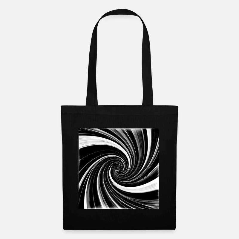 Black and white vortex - Tote Bag - black