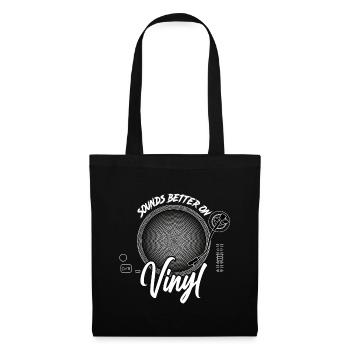 Sonne mieux sur vinyl DJ gift record - Sac en tissu - noir - Devant