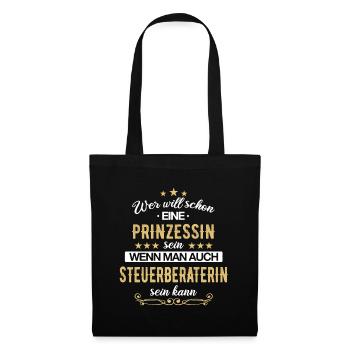Steuerberaterin Steuer Steuerberatung Beruf Spruch - Stoffbeutel - Schwarz - Vorne