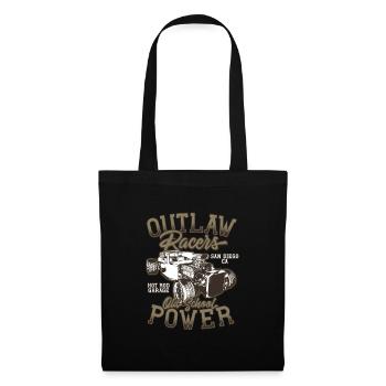 Hot Rod - Voitures de course classiques - lumineuses - Sac en tissu - noir - Devant