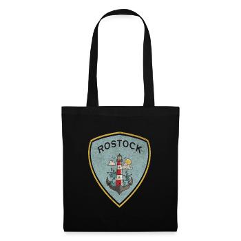 Rostock coat of arms lighthouse design / gift idea - Tote Bag - black - Front