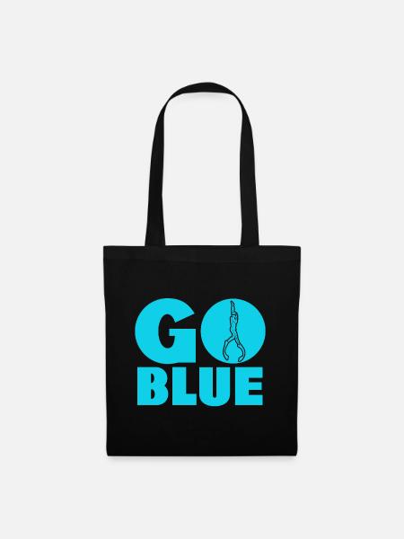Go Blue - Apnoe Freitauchen - Stoffbeutel - Schwarz