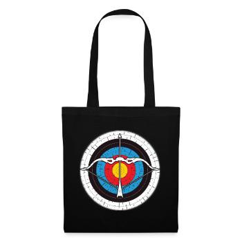 Tir à l’arc, Tir à l’arc, Tir à l’arc - Sac en tissu - noir - Devant