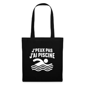 J'peux pas j'ai piscine - Sac en tissu - noir - Devant