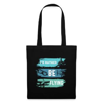 Id Rather Be Flying Funny Airplane Pilot - Tote Bag - black - Front