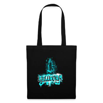 Pellworm lighthouse graffiti design - Tote Bag - black - Front