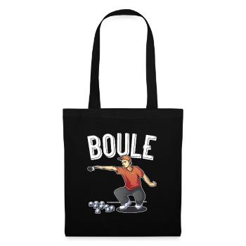 Pétanque deux joueurs avec boules boules boules boules boules - Sac en tissu - noir - Devant