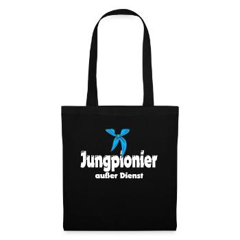 Jungpionier mit Halstuch - Stoffbeutel - Schwarz - Vorne