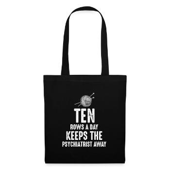 Crocheting Crochet Knitting Crocheter Funny - Tote Bag - black - Front